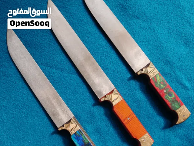 سكين فاخرة مطعمة بالنحاس