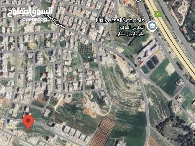 ارض الحويطي 1311 م للبيع قرب شارع المطار / خلف المدارس العالميه على شارع 12 متر ...مع المالك مباشره