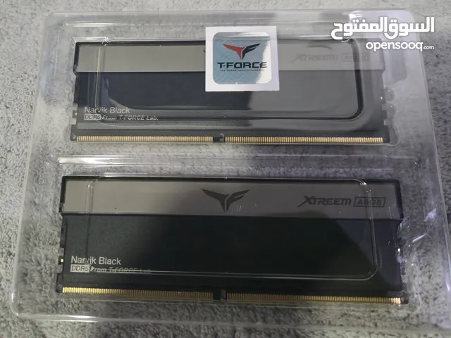 رام تي فورس 32 جيبي (16×2) لا يزال تحت الضمان T-force ram ddr5 32 GB(16×2) 7200 mhz