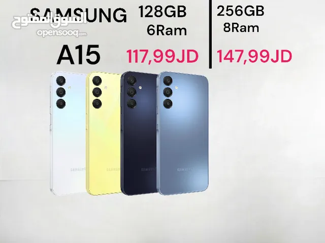 Samsung A15 128GB 6 ram  / 256g 8 ram /  سامسونج A 15 كفالة الوكيل الرسمي جديد مع كرتونة