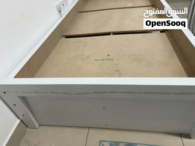 Single White Wooden Bed Frame – Solid Quality (Made in Malaysia)