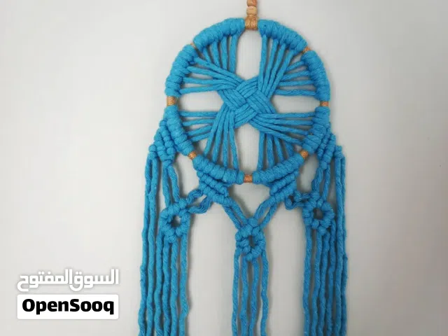 [ماندالا] مصنوعة من خيوط القطن الطبيعية بطريقة عقد المكرمية لتزيين الجدران وغرف الجلوس