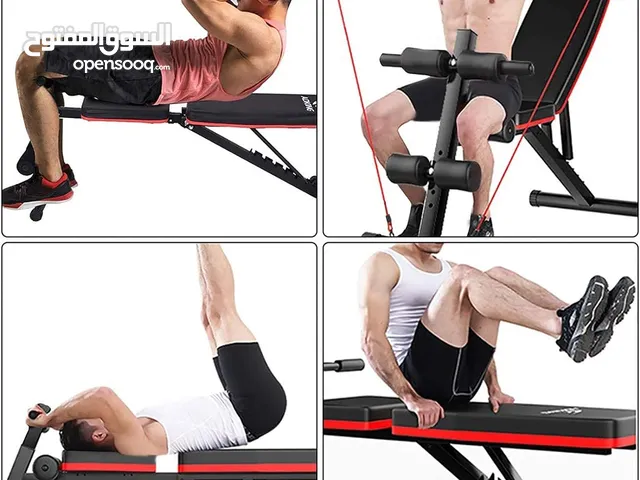 مقعد وزن قابل للتعديل، كرسي للجلوس المنحدر ومقعد الدمبل، قابل للطي لتمارين الجسم بالكامل