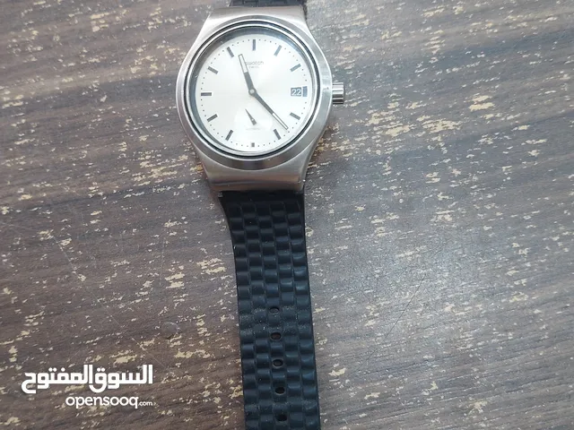 ساعه سواتش اصدار مميز باك شفاف كستك مطاط الساعه مستعمله بحاله جيده تعمل بحاله ممتازه