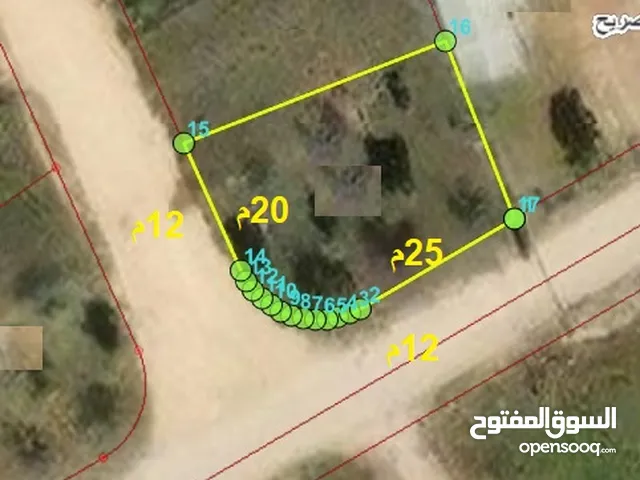 من اراضي الصريح 505متر حوض ابو قاسم الجنوبي تقع على شارعين