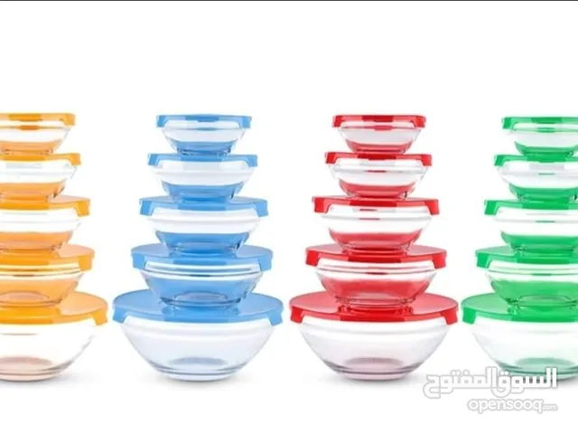 طقم حافظات طعام زجاج 5 حبات مع غطاء - بـ1500
