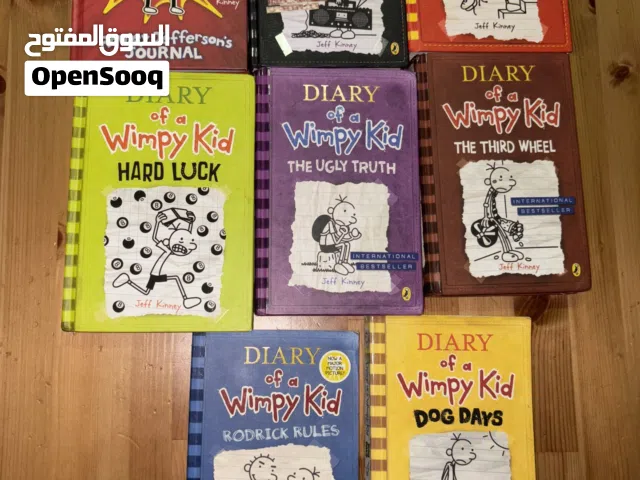 8 BOOKS BUNDLE DIARY OF A WIMPY KID CHEAP PRICE, GOOD AS NEW حزمة 8 كتب