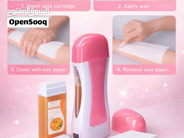 جهاز إزالة الشعر بالشمع رول-أون 3×1 - تسخين سريع - خرطوشة قابلة للتعبئة - للمنزل والصالون - Generic
