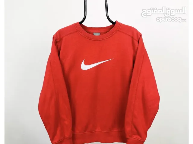 90s Nike Sweatshirt Vintage Jumper Top - Red - Mens Small
