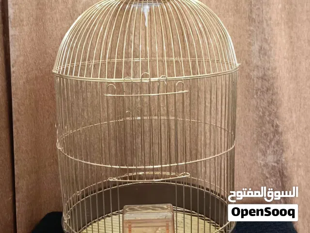 قفص طيور قياس 33 × 41 سم تصميم أنيق وواسع وعلبة حبوب وارضية بلاستيك قوي تسحب لرمي مخلفات الطيور