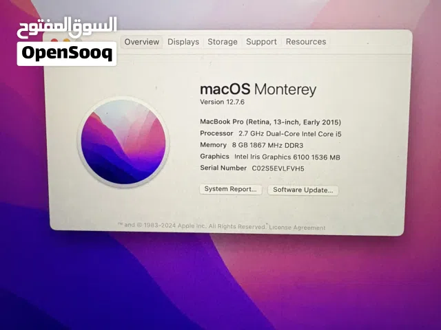 macOS Apple for sale  in Northern Governorate