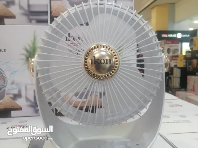 Ikon Rechargable Mini Desk Fan, 5W, White, IK-MFC55