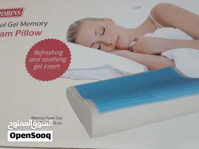 مخدة نوم طبية ميموري فوم مع طبقة جل روبنز لراحة اثناء النوم ومرضى الديسك Robins Memory Foam Pillow