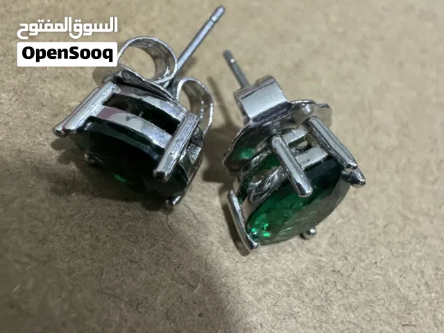 Vintage Kenneth Jay Lane (KJL) Signed Emerald Green Crystal Stud Earrings