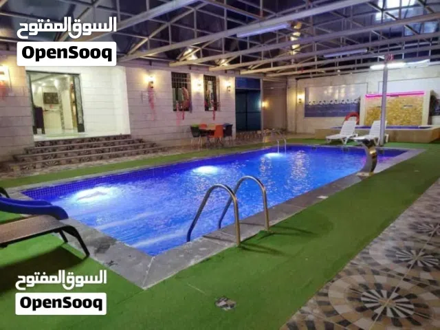 فيلا في طريق المطار بركه مدفيه مسكره داخليه للايجار اليومي