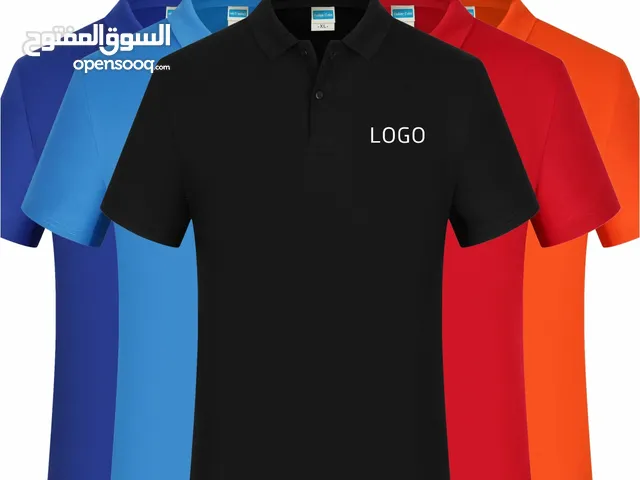 قمصان صحيه مع طباعة الشعار بتطريز