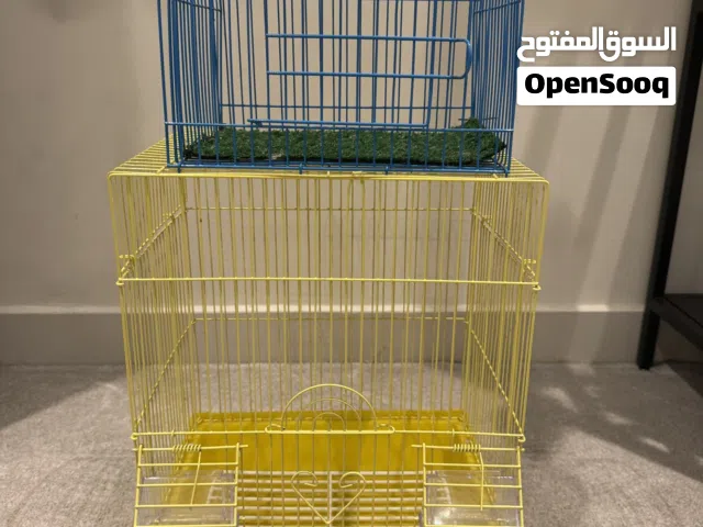 قفص طيور + قفص تنقل للأرانب/الحيوانات الصغيرة