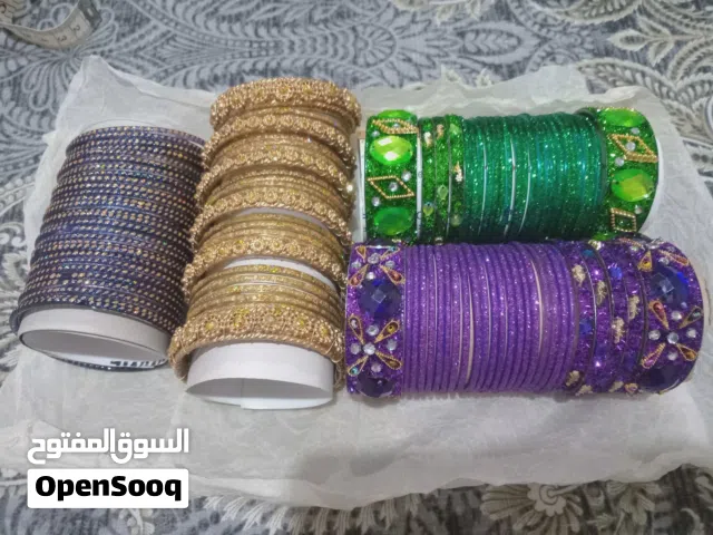 Beautiful Traditional Glass Bangles (4 Sets) - 2.09 inches till 2.36 inches - Excellent Condition