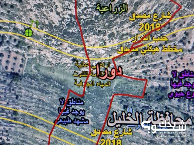 قطعة أرض لورثة مساحة 14 دوام بسعر مرتب ومغري ع الكاش في الخليل - دورا - منطقة حدب الفوار