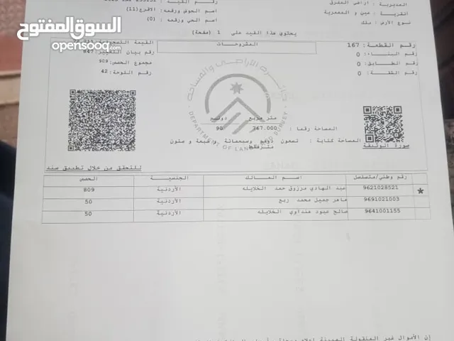 Commercial Land for Sale in Mafraq Ain wa Al-Ma'mariyyeh