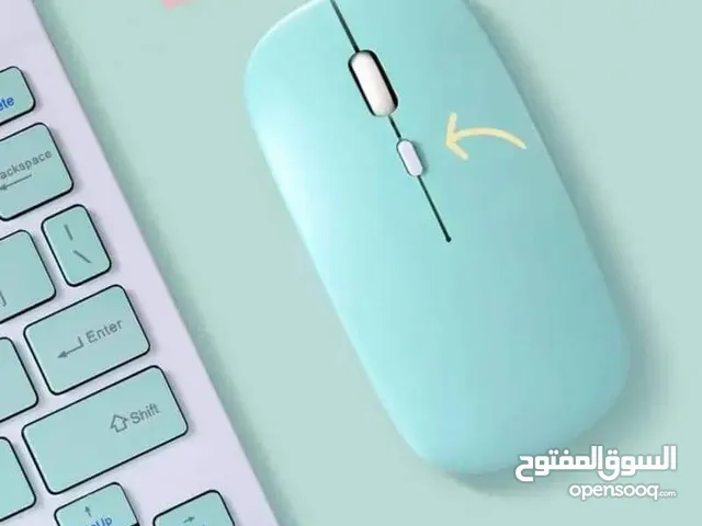 كيبورد وماوس وايرلس ويتوفر بالون الاسود والابيض والبنفسجي