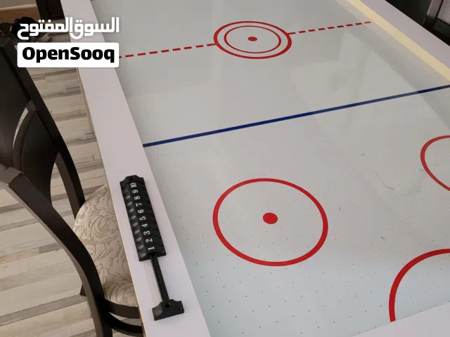 طاولة هوكي هوائية قياس 6 أقدام مع غطاء يمكن استخدامها كطاولة طعام مع معدات إضافية