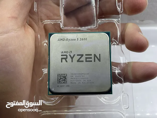 معالج CPU AMD Ryzen 5 2600 + مروحه +كرتونه