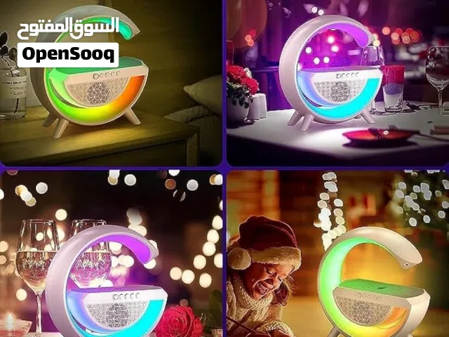 مضخم صوت وشاحن جوال لاسلكي اضاءة شكل G