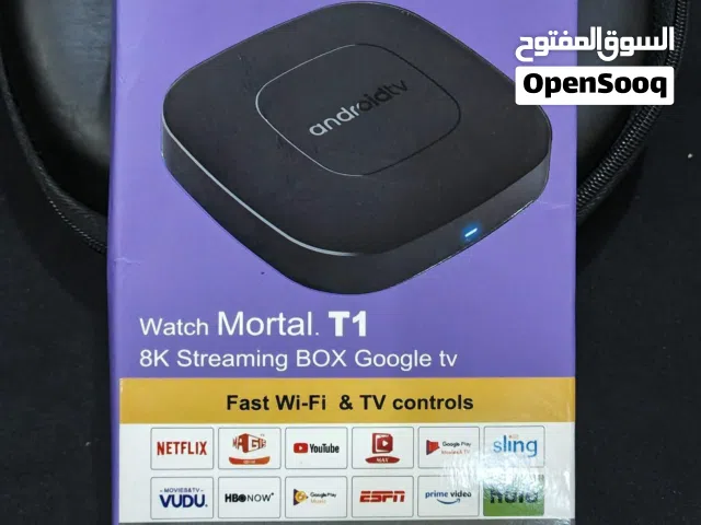 تيفي بوكس Mortal T1 8K مشغل وسائط ذكي يعمل بنظام التشغيل أندرويد 14.0 (Android TV OS).