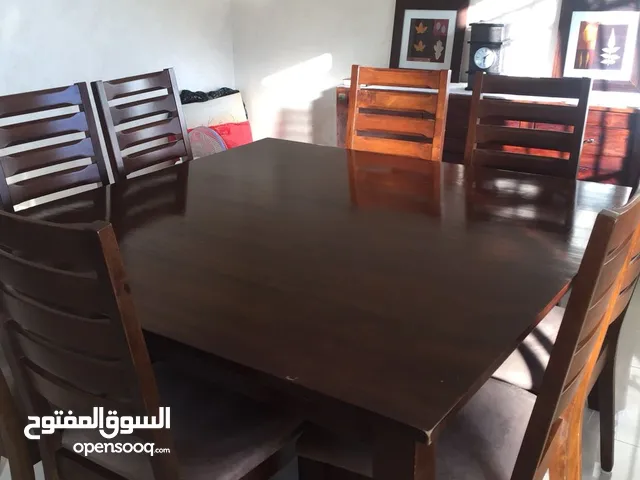 Solid wood square dining table