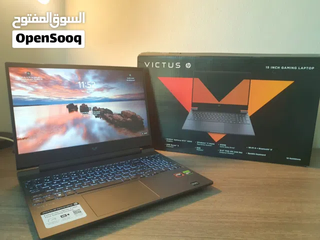 hb victus rtx4050 ryzan 5 Gaming  RAM 24 DDR5600 512GB الجهاز نضيف بعدو جديد استخدام ثلث أشهر