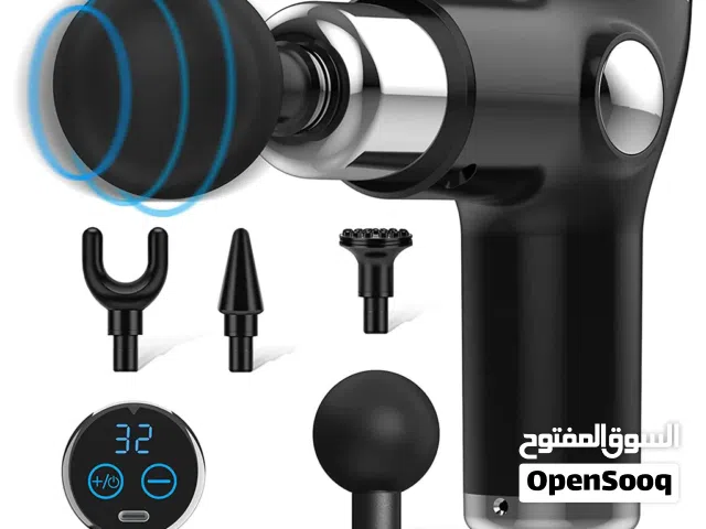 Appareil de Massage Musculaire Masseur de Muscle de Corps 32 Niveaux de Force Réglables 4 Têtes