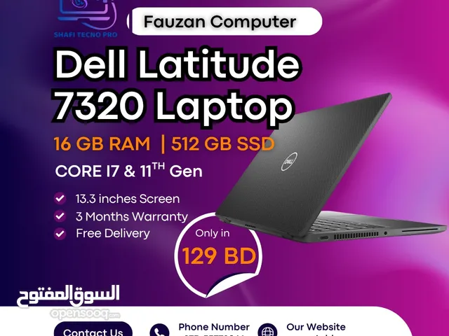 Latitude 7320 Core i7-Hard Disk Size	512 GB-Ram Memory Installed Size	16 GB