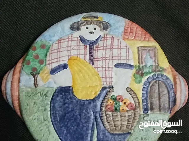 لوحه من الفخار الفنية الموقعة من إيطاليا من جينسيني سيراميكي