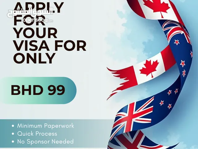Apply Visitor Visa For Only BHD 99! (Limited Time -USA, UK, Australia, New Zealand)