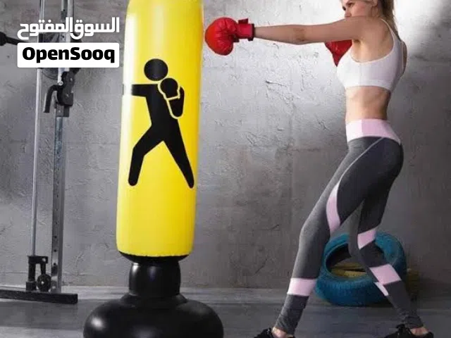 كيس بوكس ملاكمه بوكسنغ فنون قتاليه كراتيه تايكوندو  و لياقه و حرق دهون مع قاعدة ثقيله  تعبى تراب و