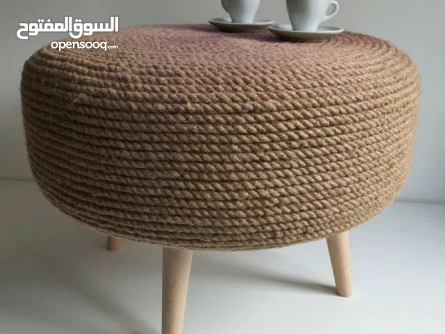 طاولات قهوة جانبية من حبل الخيش ، قطعة فنية صممت لتبهرك