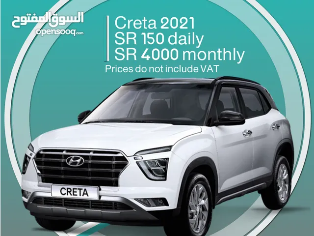 Hyundai Creta 2021 for rent - Free delivery for monthly rental