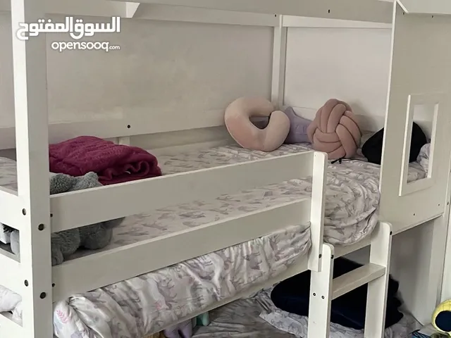 Kids Double Bunk House Bed with mattress