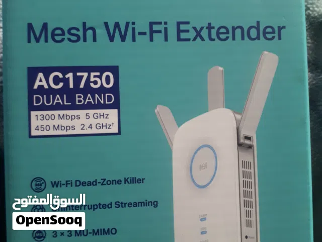TP-LINK Wireless Range Extender AC1750 RE450 450Mbps on 2.4GHz +  1300Mbps on 5GHz مقوي وراوتر