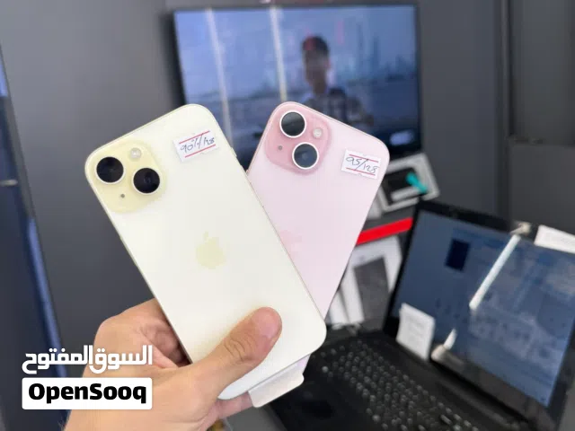 iPhone 15 128gb/بطاريات 90/95 مستعمل بحالة الوكالة الأجهزة ولا ربع خدش مدخل خط