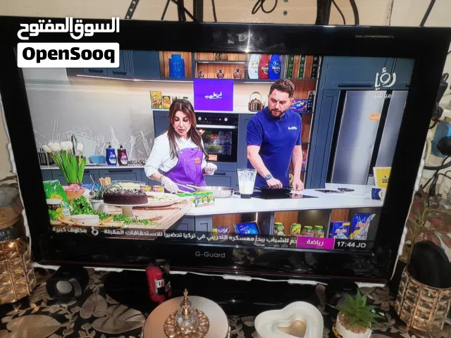 شاشه جي غارد 36 فل نظافه مع ريموتها الأصلي  ورسيف اصلي جي غارد