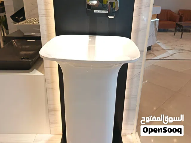 SEO Friendly  Modern Pedestal Wash Basin with Concealed Wall Mixer