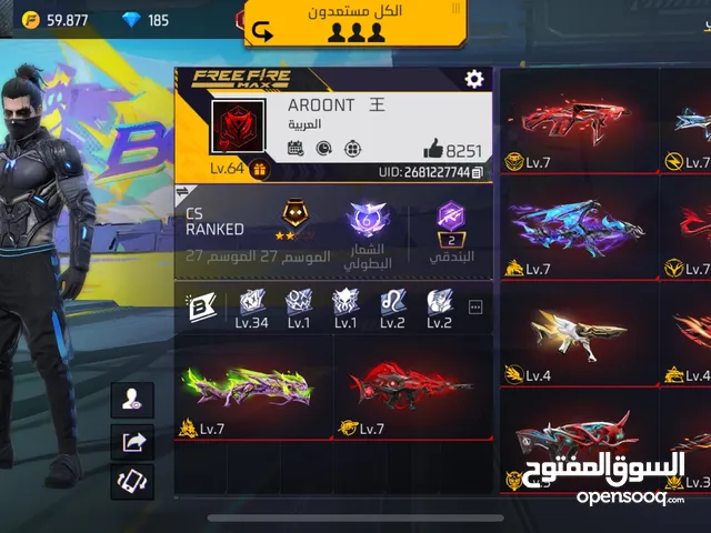 Free Fire Accounts and Characters for Sale in Al Dakhiliya