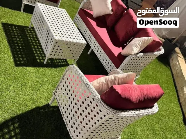 أطقم رتان مكون من بودي حديد مع رتان فيرجيل بافضل انواع الرتان من معرض جنة الخيزران للأثاث الخارجي