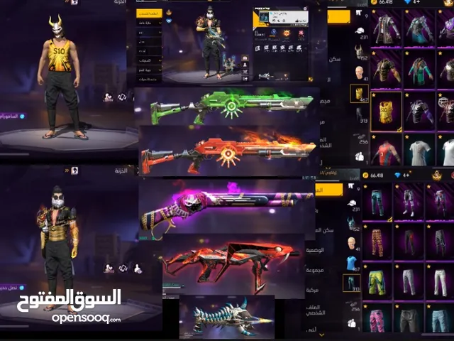 حساب فري فاير بسعر حرق