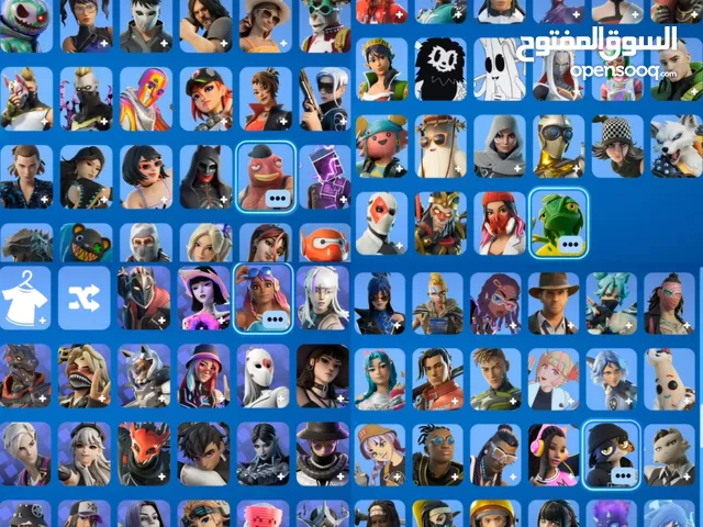 حساب جميل فيه العاب مثل روكت و جراند و فورت وألعاب اخرى