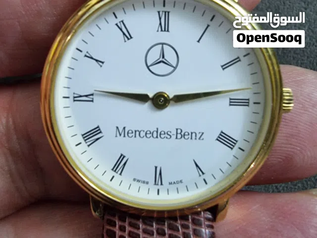 ساعة مرسيدس بنز سويسري مطلي ذهب  Mercedes Benz