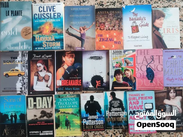 100 English novels available for sale( All for 70 omr)