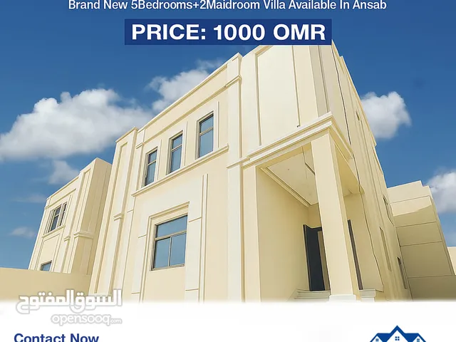 Brand New 5-Bedrooms+2-Maidsroom Villa for Rent in Ansab